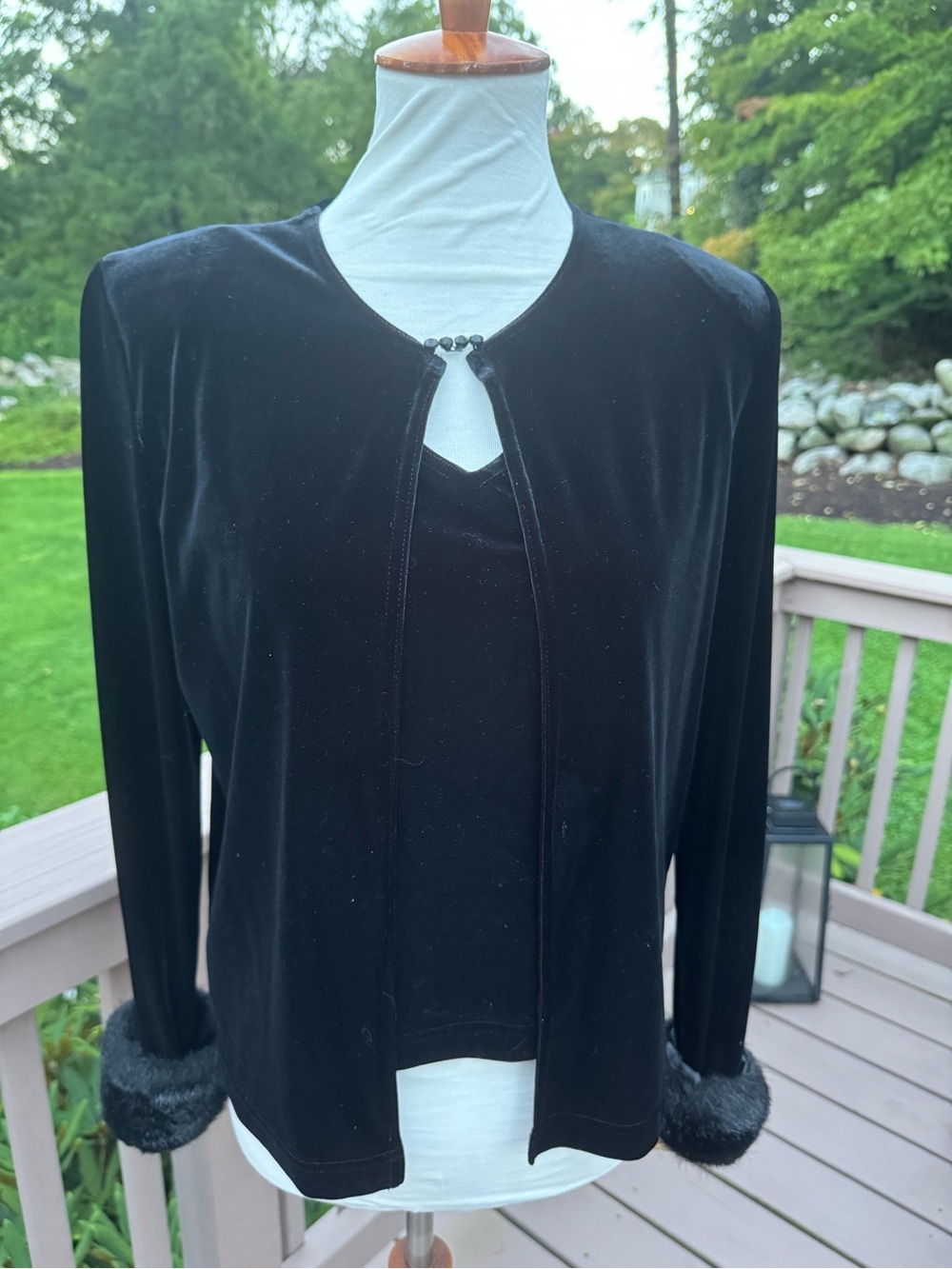 Jeffrey & Dara vintage two piece velvet top set